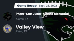 Recap: Pharr-San Juan-Alamo Memorial  vs. Valley View  2022