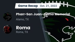 Recap: Pharr-San Juan-Alamo Memorial  vs. Roma  2022