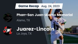 Recap: Pharr-San Juan-Alamo Memorial  vs. Juarez-Lincoln  2023