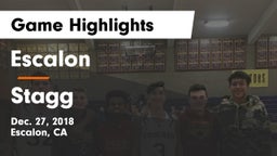 Escalon  vs Stagg Game Highlights - Dec. 27, 2018