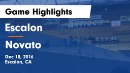 Escalon  vs Novato  Game Highlights - Dec 10, 2016