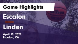 Escalon  vs Linden Game Highlights - April 15, 2021
