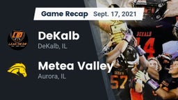Recap: DeKalb  vs. Metea Valley  2021