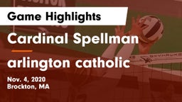 Cardinal Spellman  vs arlington catholic Game Highlights - Nov. 4, 2020