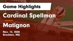Cardinal Spellman  vs Matignon Game Highlights - Nov. 12, 2020