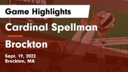 Cardinal Spellman  vs Brockton  Game Highlights - Sept. 19, 2022