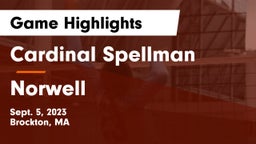 Cardinal Spellman  vs Norwell  Game Highlights - Sept. 5, 2023