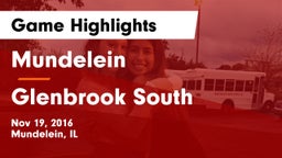Mundelein  vs Glenbrook South  Game Highlights - Nov 19, 2016