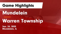 Mundelein  vs Warren Township  Game Highlights - Jan. 24, 2020