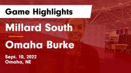 Millard South  vs Omaha Burke  Game Highlights - Sept. 10, 2022