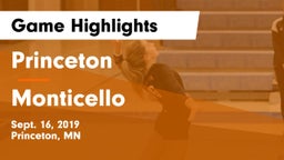Princeton  vs Monticello  Game Highlights - Sept. 16, 2019