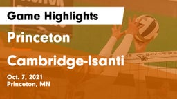 Princeton  vs Cambridge-Isanti  Game Highlights - Oct. 7, 2021