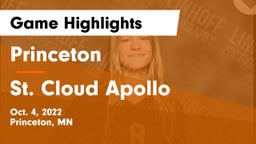 Princeton  vs St. Cloud Apollo  Game Highlights - Oct. 4, 2022