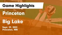 Princeton  vs Big Lake  Game Highlights - Sept. 29, 2022