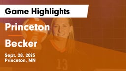 Princeton  vs Becker Game Highlights - Sept. 28, 2023