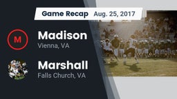 Recap: Madison  vs. Marshall  2017