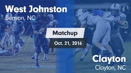 Matchup: West Johnston High vs. Clayton  2016