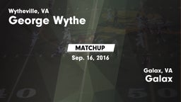 Matchup: Wythe  vs. Galax  2016