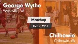 Matchup: Wythe  vs. Chilhowie  2016