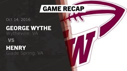 Recap: George Wythe  vs. Henry  2016