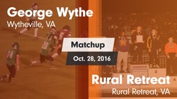 Matchup: Wythe  vs. Rural Retreat  2016