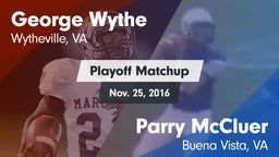 Matchup: Wythe  vs. Parry McCluer  2016