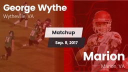 Matchup: Wythe  vs. Marion  2017