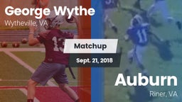 Matchup: Wythe  vs. Auburn  2018