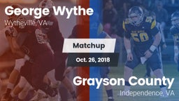 Matchup: Wythe  vs. Grayson County  2018