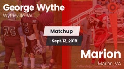 Matchup: Wythe  vs. Marion  2019