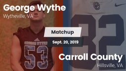 Matchup: Wythe  vs. Carroll County  2019