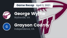 Recap: George Wythe  vs. Grayson County  2021