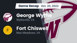 Recap: George Wythe  vs. Fort Chiswell  2023
