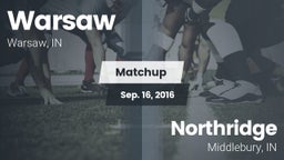 Matchup: Warsaw  vs. Northridge  2016