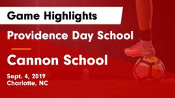 Providence Day School vs Cannon School Game Highlights - Sept. 4, 2019