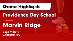 Providence Day School vs Marvin Ridge  Game Highlights - Sept. 9, 2019