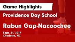 Providence Day School vs Rabun Gap-Nacoochee Game Highlights - Sept. 21, 2019