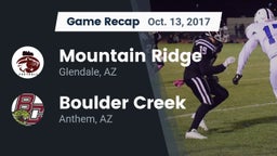 Recap: Mountain Ridge  vs. Boulder Creek  2017