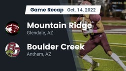 Recap: Mountain Ridge  vs. Boulder Creek  2022
