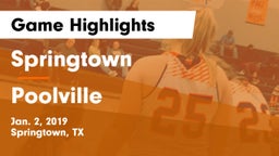 Springtown  vs Poolville  Game Highlights - Jan. 2, 2019