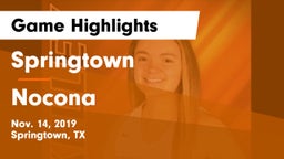 Springtown  vs Nocona  Game Highlights - Nov. 14, 2019