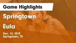 Springtown  vs Eula  Game Highlights - Dec. 14, 2019