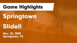 Springtown  vs Slidell  Game Highlights - Nov. 20, 2020