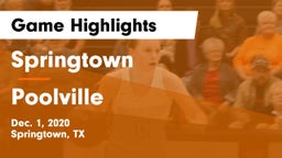 Springtown  vs Poolville  Game Highlights - Dec. 1, 2020