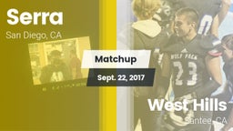 Matchup: Serra  vs. West Hills  2017