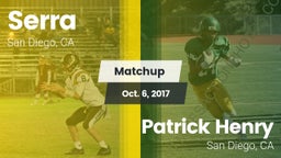 Matchup: Serra  vs. Patrick Henry  2017