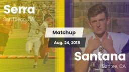Matchup: Serra  vs. Santana  2018
