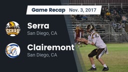 Recap: Serra  vs. Clairemont  2017