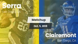 Matchup: Serra  vs. Clairemont  2018