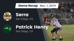Recap: Serra  vs. Patrick Henry  2019